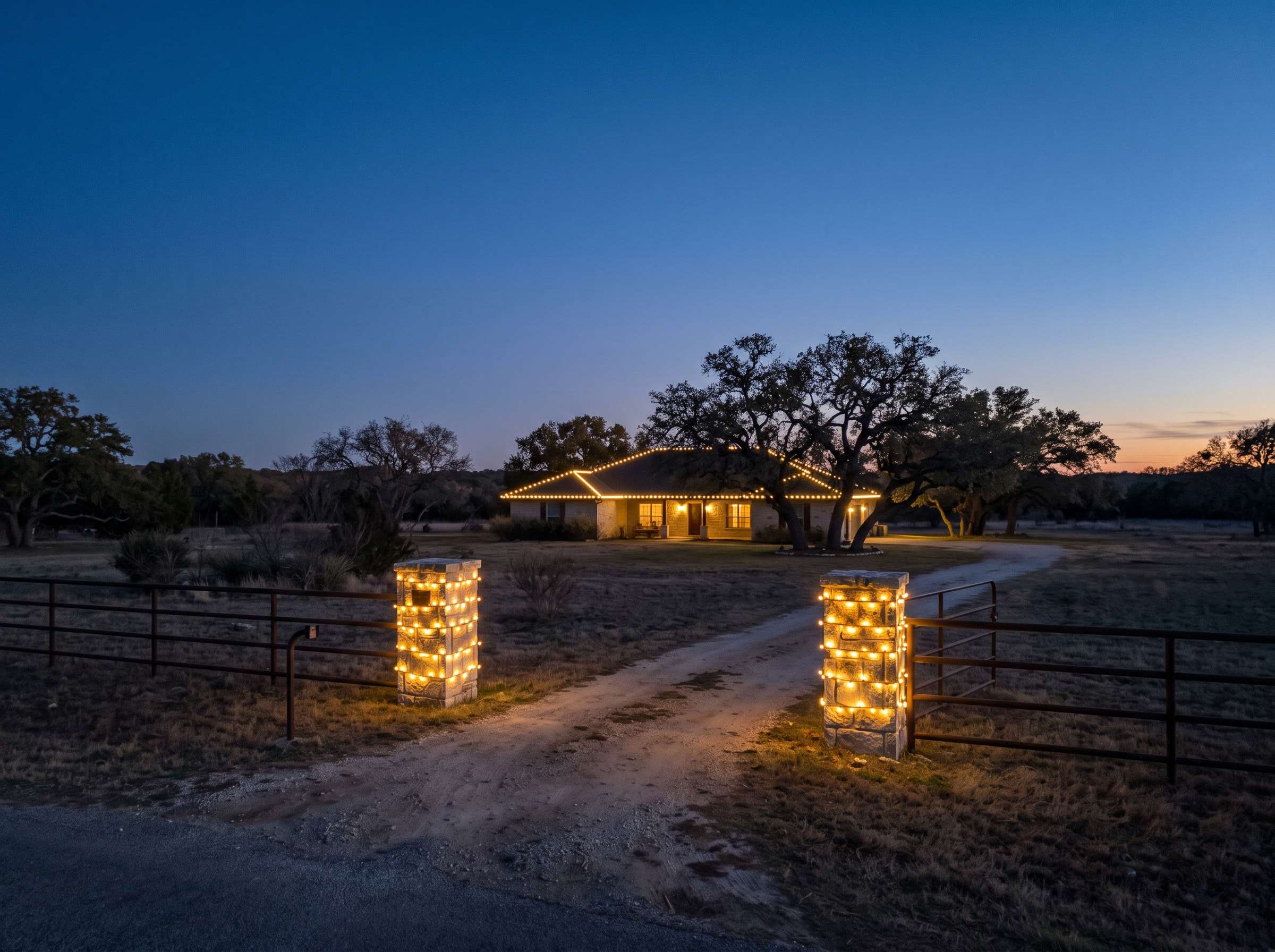 Gates and open sky in Blanco